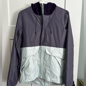 Under Armour Storm Proof Two-Tone Hooded Rain Jacket - Purple & Light Mint